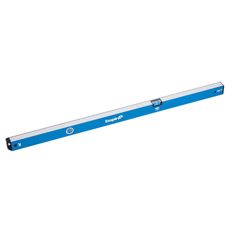 Nivel láser cruzado autonivelante verde de 75 pies con nivel de burbuja extensible True Blue de 48 a 78 pulgadas (2 piezas) - ELGC-eXT78