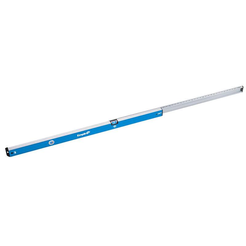 Nivel láser cruzado autonivelante verde de 75 pies con nivel de burbuja extensible True Blue de 48 a 78 pulgadas (2 piezas) - ELGC-eXT78