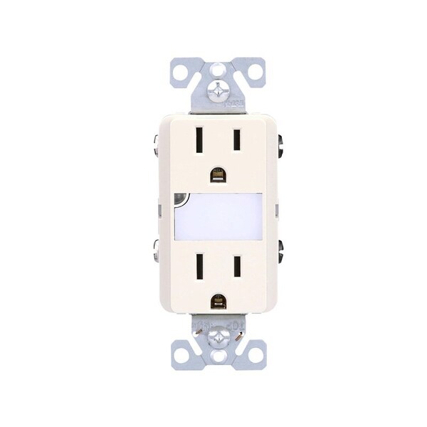 Eaton Wiring Devices Eaton Duplex Outlet, 2 -Pole, 15 A, 125 V, Back, Side Wiring, NEMA: 5-15R, Light Almond - TR7734LA-KB-L