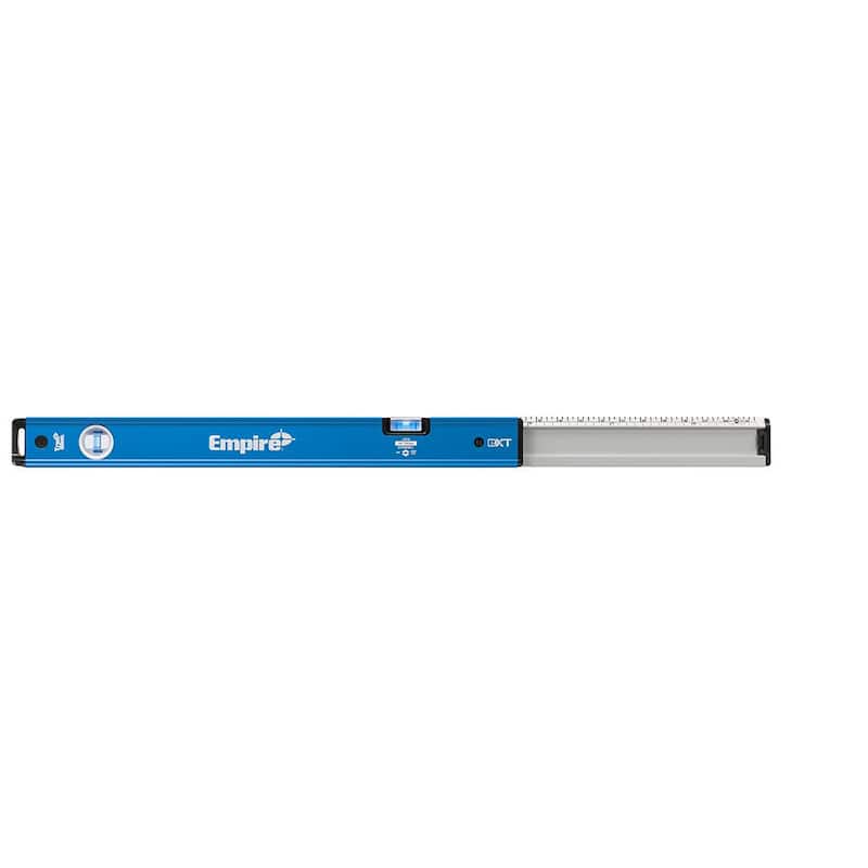 Nivel láser de líneas cruzadas autonivelante verde de 75 pies con nivel de burbuja extensible True Blue de 24 a 40 pulgadas (2 piezas) - ELGC-eXT40
