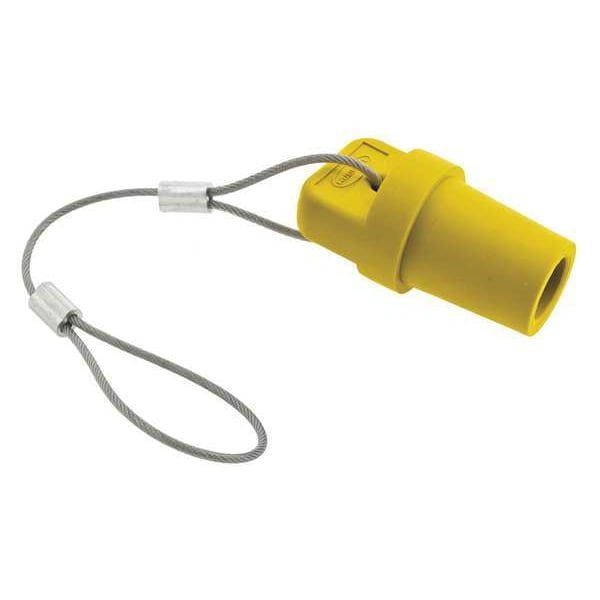 Cubierta de Conector de Polo Único, Macho, Amarillo - HBLMCAPY