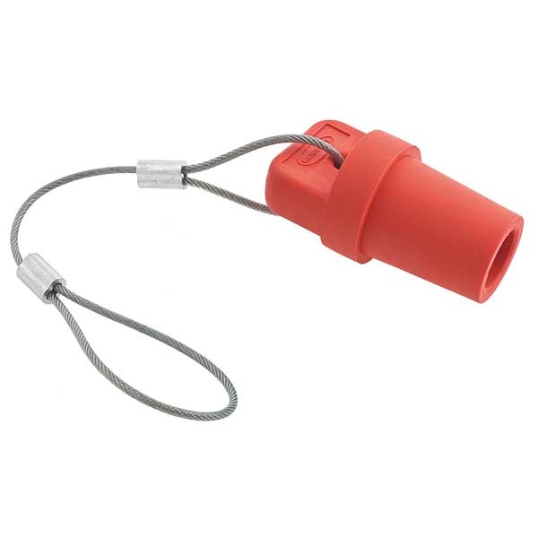 Tapa Hubbell Wiring Device-Kellems, Roja, 300/400 Amp Macho de Polo Único - HBLMCAPR