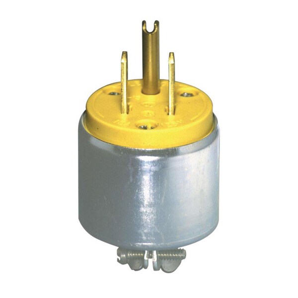 Leviton Leviton Commercial Armored Ground/Straight Blade Plug 5-15P 18-12 AWG 2 Pole 3 Wire - C30-515PA-000