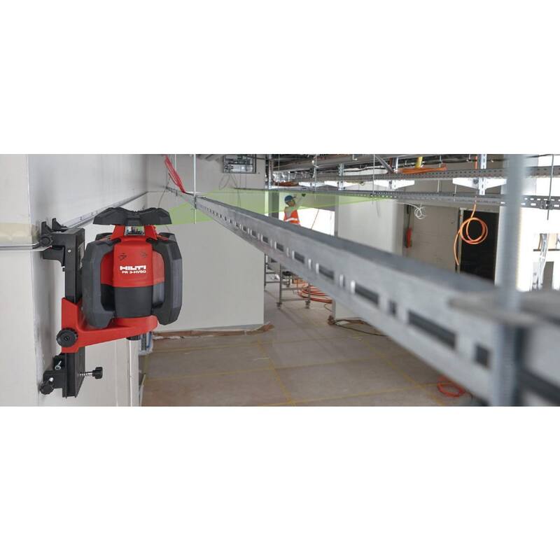 Láser verde giratorio Hilti de 33 pies PR 3-HVSG con control remoto PRA 2, objetivo PRA 54 y estuche (baterías no incluidas) - 2149765
