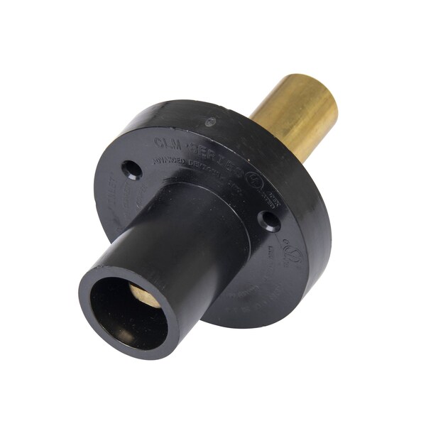 Montajes de CLM Marinco (150A/600V) #8-#2 AWG; macho de doble tornillo negro (A) - CLMMR2-A