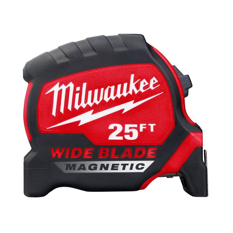 Cinta métrica magnética de hoja ancha Milwaukee de 25 pies x 1-5/16 pulgadas con alcance de 17 pies - 48-22-0225M