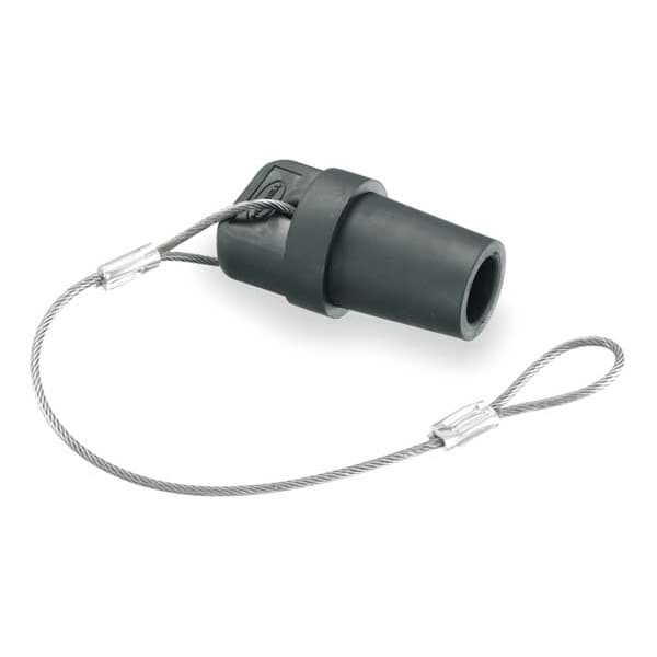 Tapa de dispositivo Hubbell Wiring Device-Kellems, negra, 300/400 Amperios Macho Monopolar - HBLMCAPBK