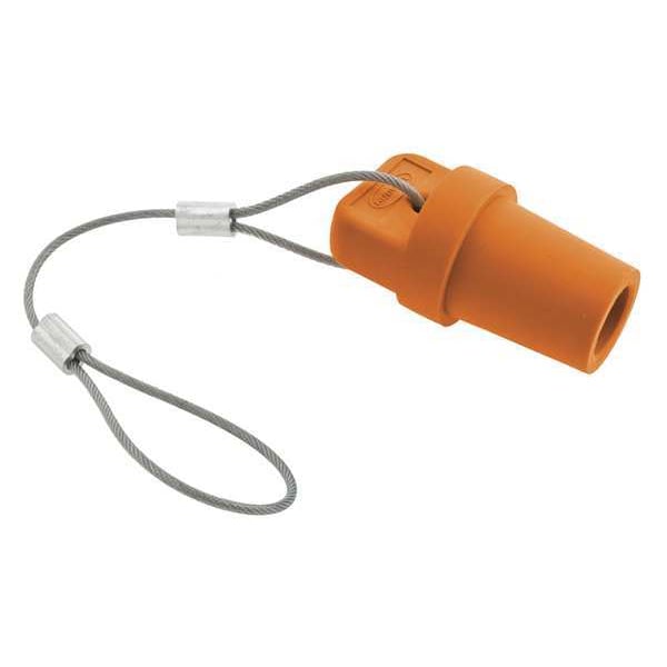 Cubierta de conector de polo único Hubbell Wiring Device-Kellems, macho, naranja - HBLMCAPO