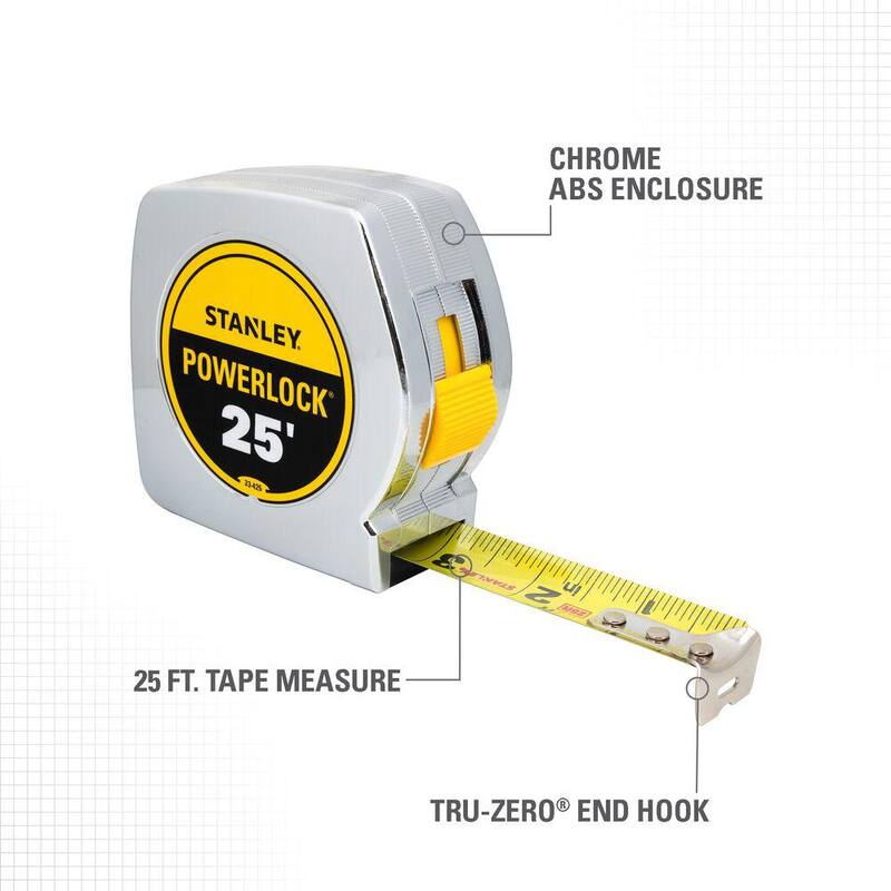 Cinta métrica PowerLock de 25 pies de Stanley - 33-425D
