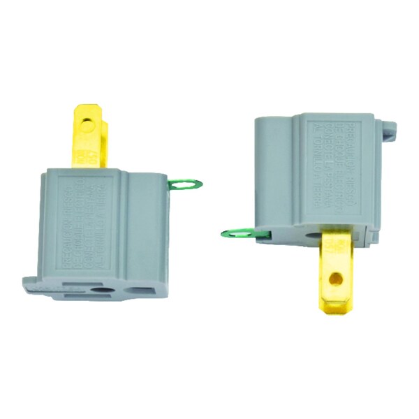 Adaptador de toma corriente polarizada Leviton de 1 salida, paquete de 2 - C30-00274-000