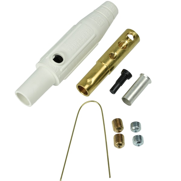Marinco CLM2F-B CLM Conector Inline de un solo Pin (150A/600V) #8-#2 AWG Hembra-Blanco (B) - CLM2F-B