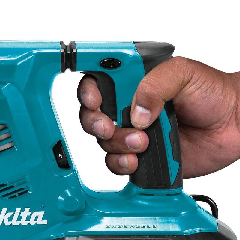 Martillo rotativo inalámbrico sin escobillas Makita 18V X2 LXT 36V 1-1/8 pulg. con extractor de polvo HEPA AFT, compatible con AWS (solo herramienta) - XRH10ZW