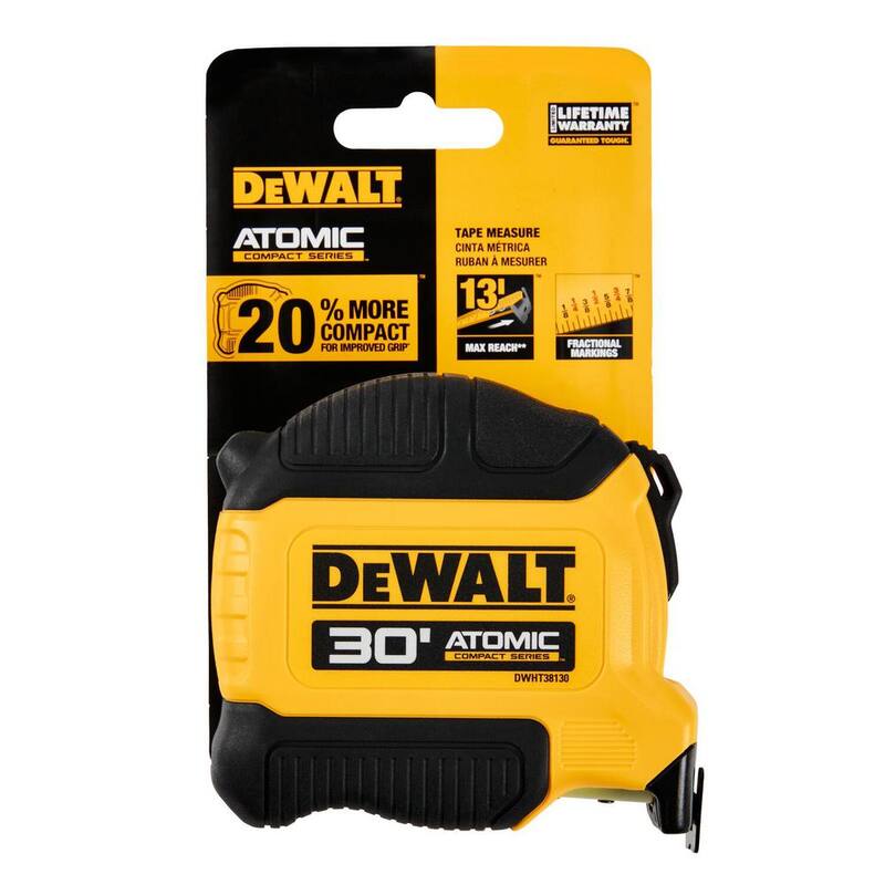 Cinta métrica DEWALT ATOMIC de 30 pies x 1-1/8 pulgadas - DWHT38130S