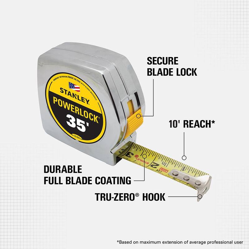 Cinta métrica PowerLock de 35 pies de Stanley - 33-835T