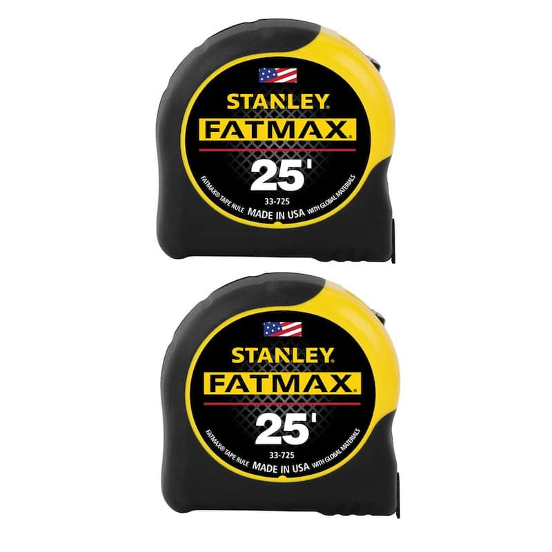Stanley FATMAX 25 pies x 1-1/4 pulg. Cinta métrica (paquete de 2) - 33-725Y2PK
