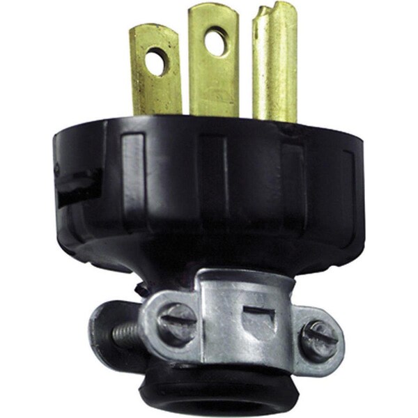 Manija de enchufe de tierra recta de vinilo residencial Ezgeneration 48648-000 5-15P 18-14 AWG 2 Polos 3 Cables - EZ152698