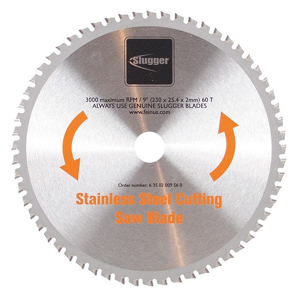 Fein Circular Saw Blades, Stainless Steel, 9 in - 63502009560