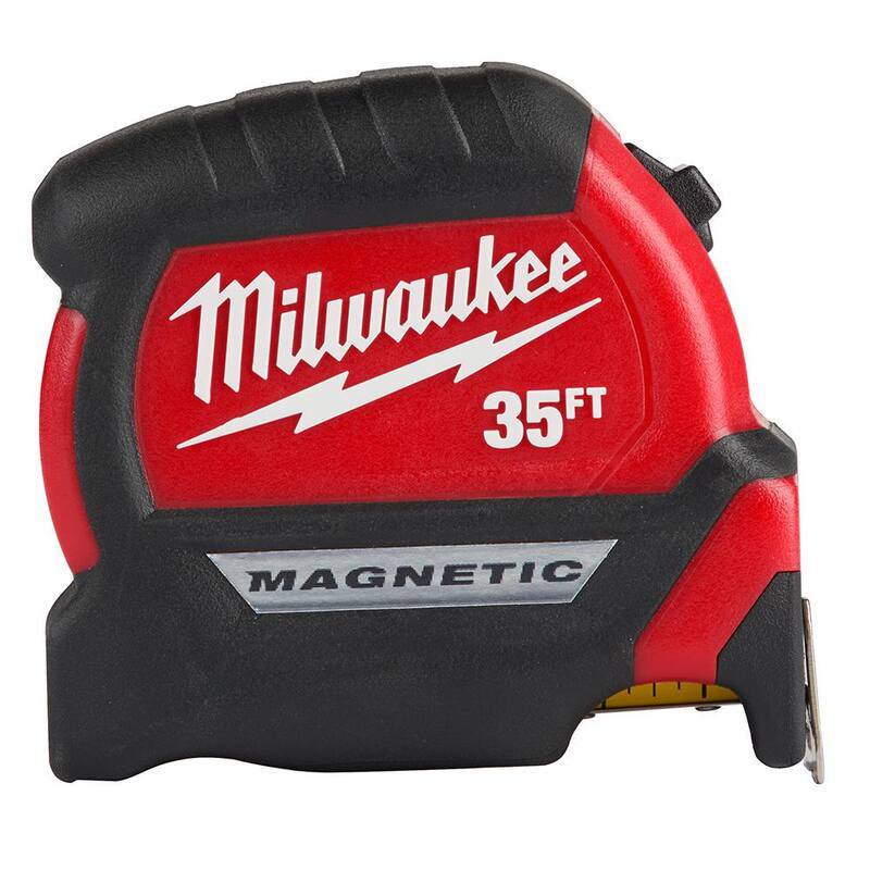 Milwaukee 35 pies x 1-1/16 pulgadas Cinta métrica magnética compacta con alcance de 15 pies - 48-22-0335