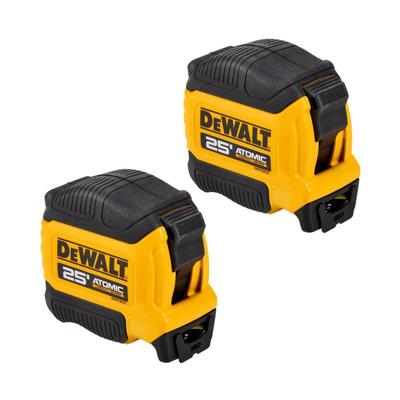 Cinta métrica DEWALT ATOMIC de 25 pies x 1-1/8 pulgadas (paquete de 2) - DWHT79325Z