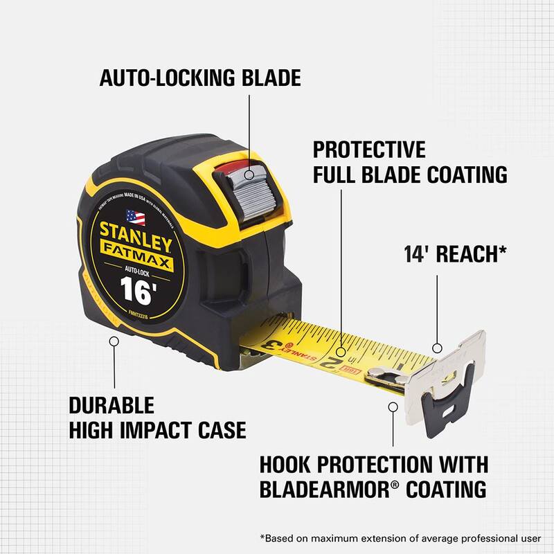 Stanley FATMAX 16 pies. Cinta métrica Autolock - FMHT33316S