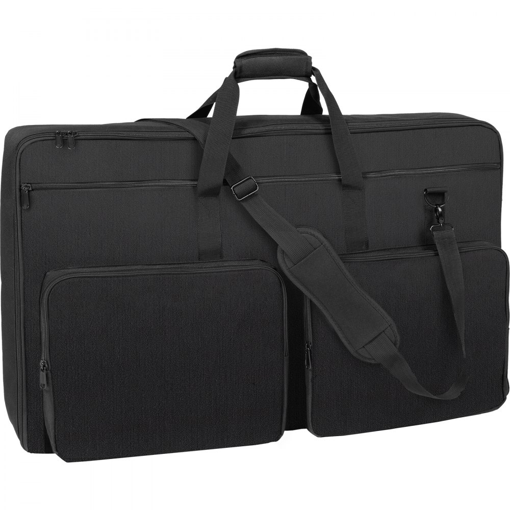 VEVOR Padded DJ Mixer Gig Bag, 1200D Oxford Fabric, DJ Gear Carry Bag with a Storage Pocket 4.92 ft Removable Shoulder Strap 0.39 in Padding, 32.6 x 8.6 x 20.4 in Storage Case Fits for DJ Controller - DJSNB1200DNJ4SLSSV0