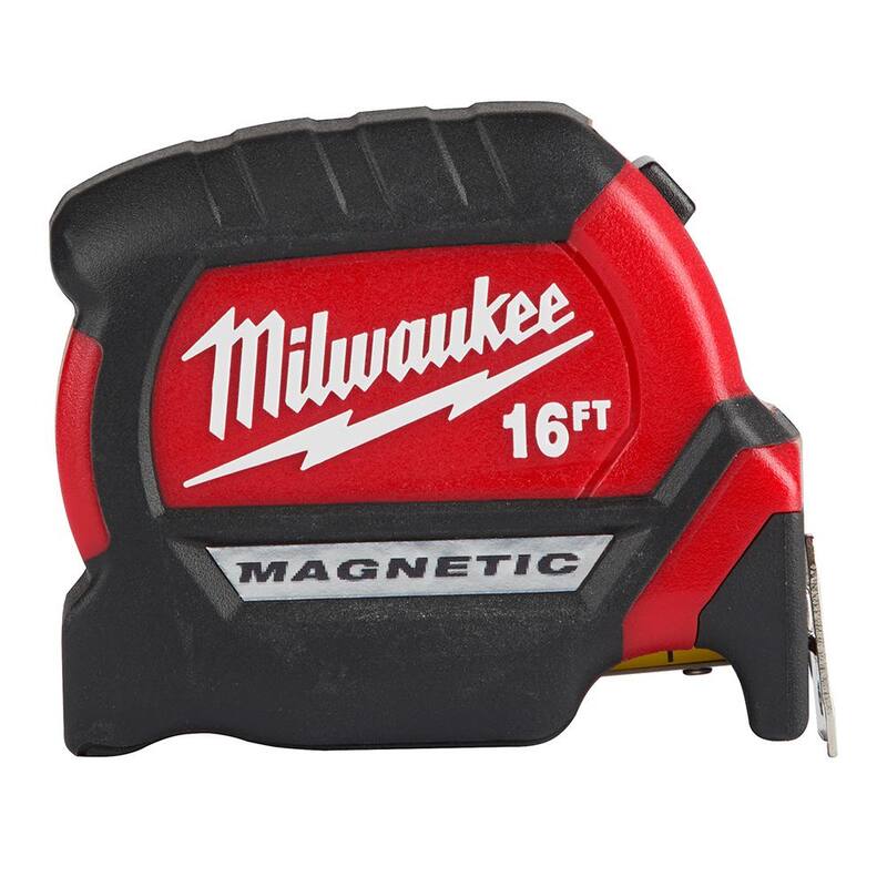 Milwaukee Cinta Métrica Magnética Compacta de 16 pies x 1-1/16 pulgadas con Alcance de 15 pies - 48-22-0316