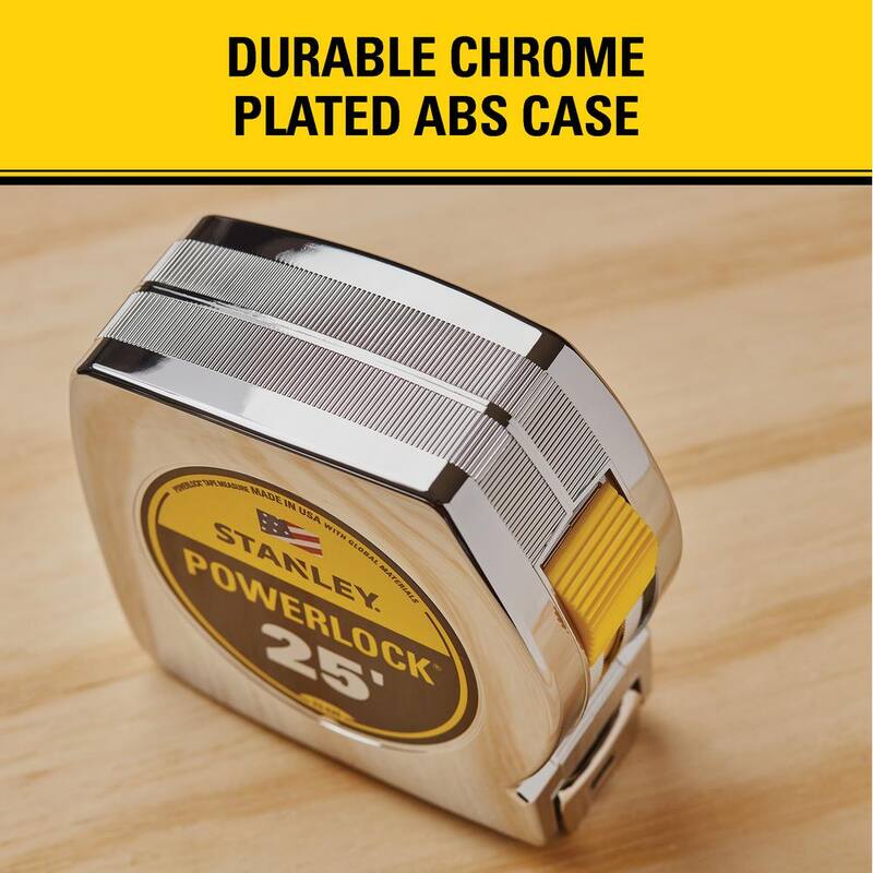 Cinta métrica PowerLock de 25 pies de Stanley (paquete de 4) - 33-425CP