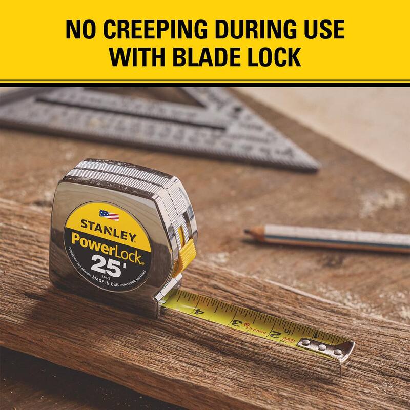 Cinta métrica PowerLock de 25 pies de Stanley (paquete de 4) - 33-425CP