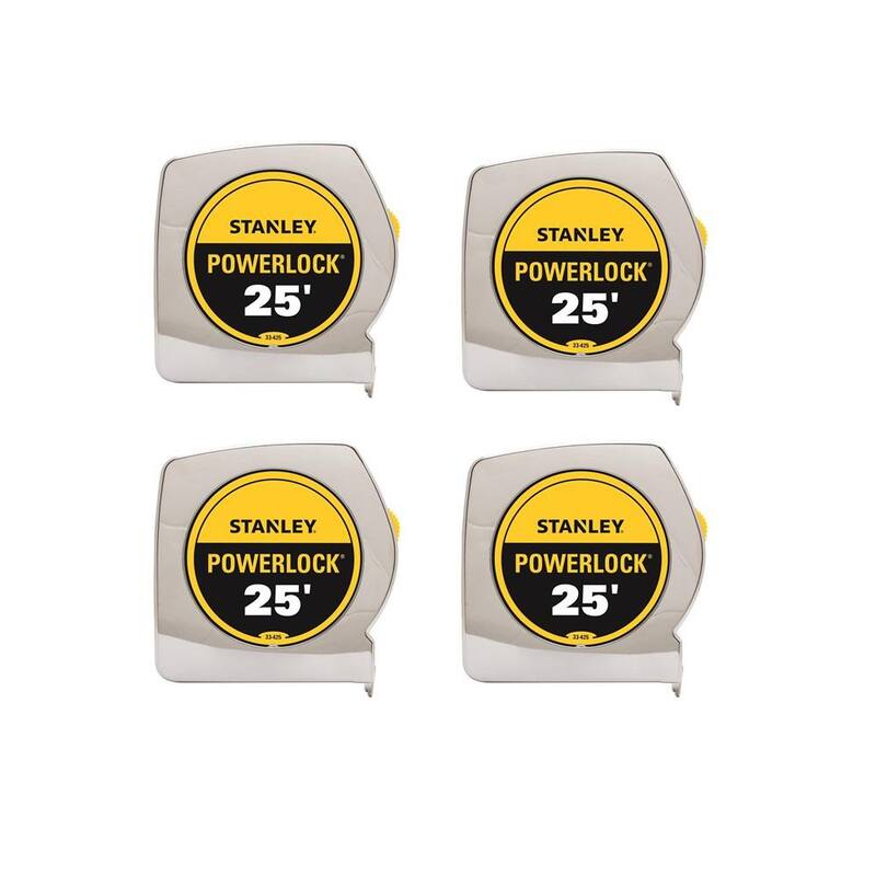 Cinta métrica PowerLock de 25 pies de Stanley (paquete de 4) - 33-425CP