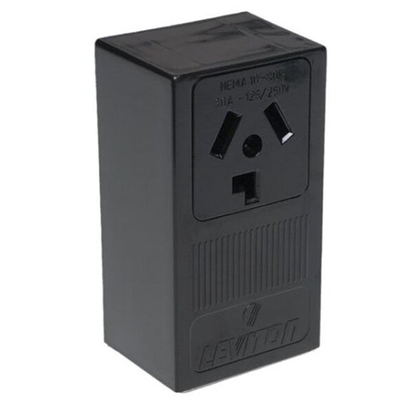 Leviton 4995494 10-30R Receptáculo para secadora; Negro - 30A - 4995494