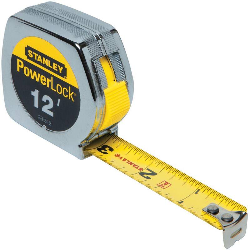 Stanley Powerlock Cinta métrica de 12 pies x 3/4 pulgadas - 33-312L