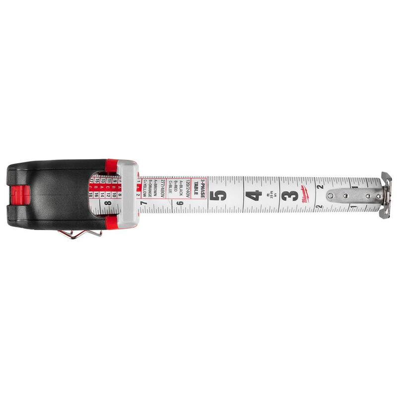 Milwaukee 25 ft. Cinta Métrica Magnética Compacta de Hoja Ancha para Electricistas - 48-22-0327