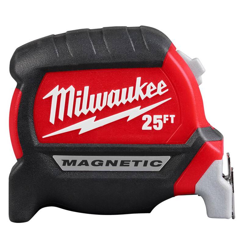 Milwaukee 25 ft. Cinta Métrica Magnética Compacta de Hoja Ancha para Electricistas - 48-22-0327