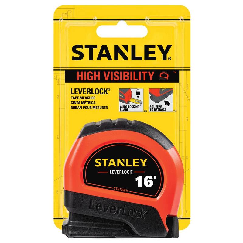 Stanley 16 pies. Cinta de medir de alta visibilidad LeverLock - STHT30814S
