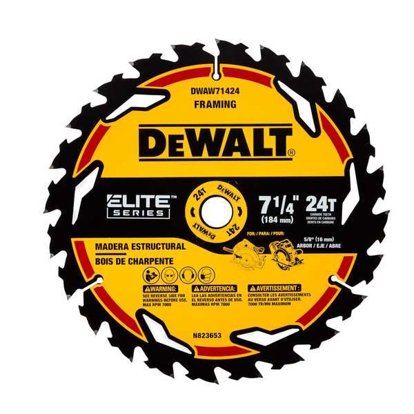 Dewalt Circular Saw Blade, 7 1/4 in, PK10 - DWAW71424B10
