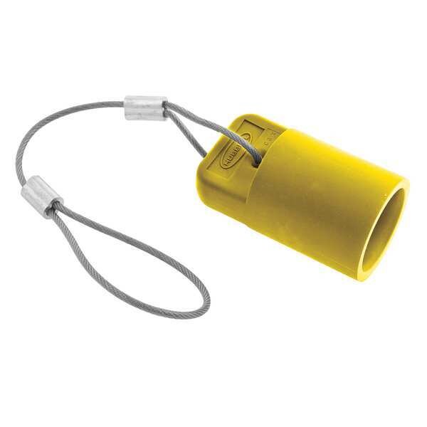 Cubierta de Conector de Polo Único Hubbell Wiring Device-Kellems, Hembra, Amarilla - HBLFCAPY