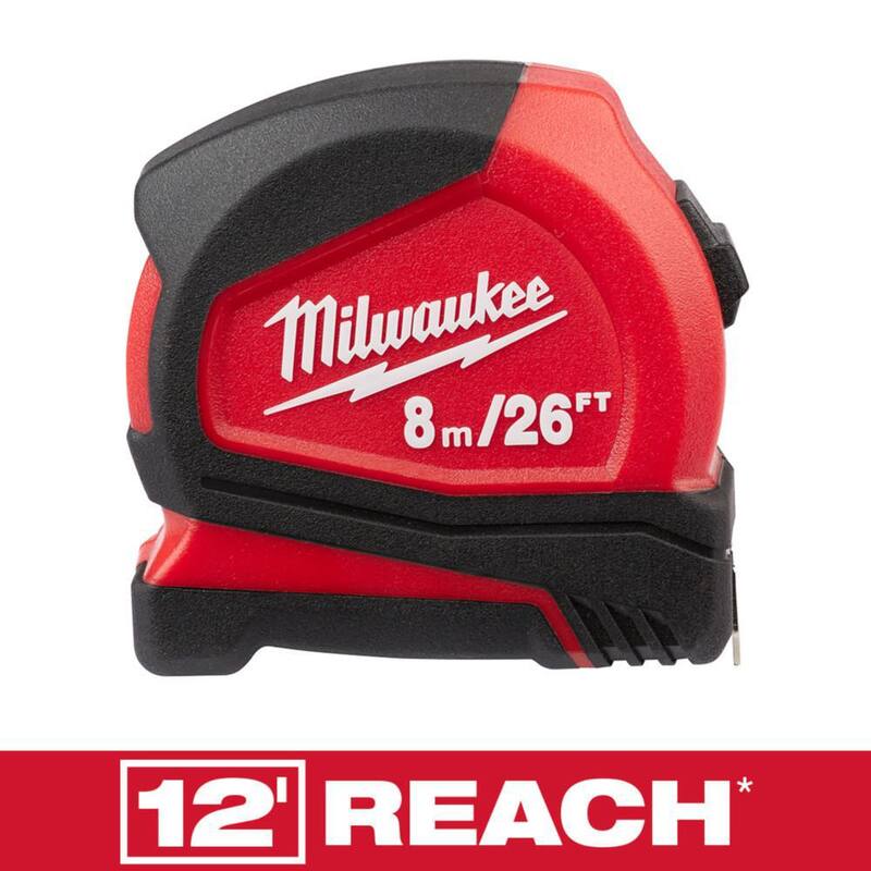 Milwaukee 8 m/26 pies. Medida de cinta compacta - 48-22-6626