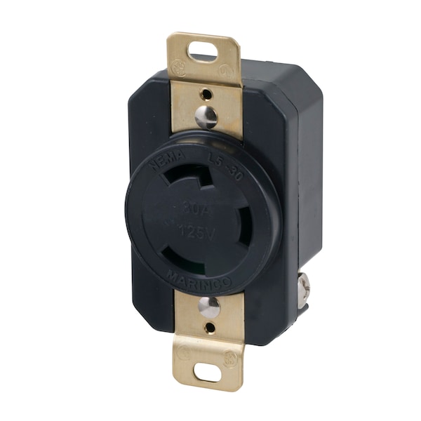 Marinco 305R Receptáculo de 30A 125V, con seguro - 305R