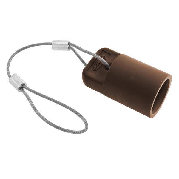 Cubierta de conector de polo único para mujer, color marrón - HBLFCAPBN