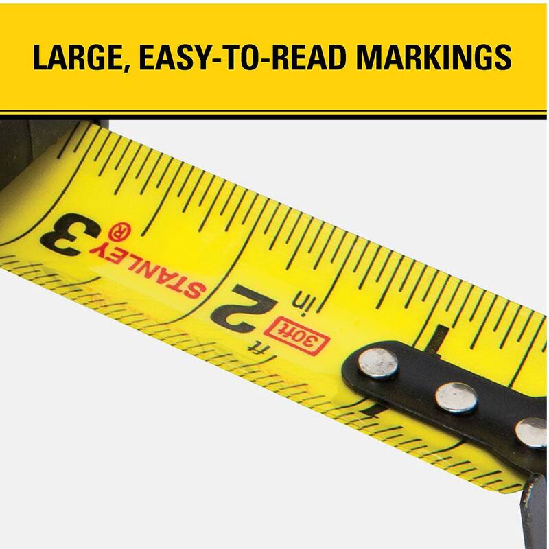 Stanley FATMAX 30 pies x 1-1/4 pulgadas cinta métrica (paquete de 4) - 33-730CP