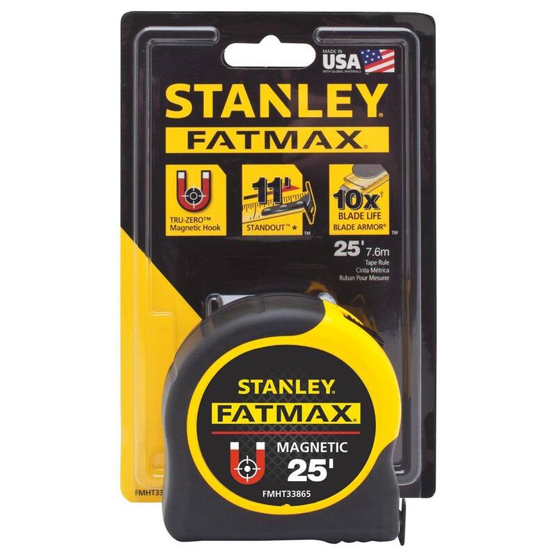 Cinta métrica magnética Stanley FATMAX de 25 pies x 1-1/4 pulg. (Paquete de 4) - FMHT33865LCP