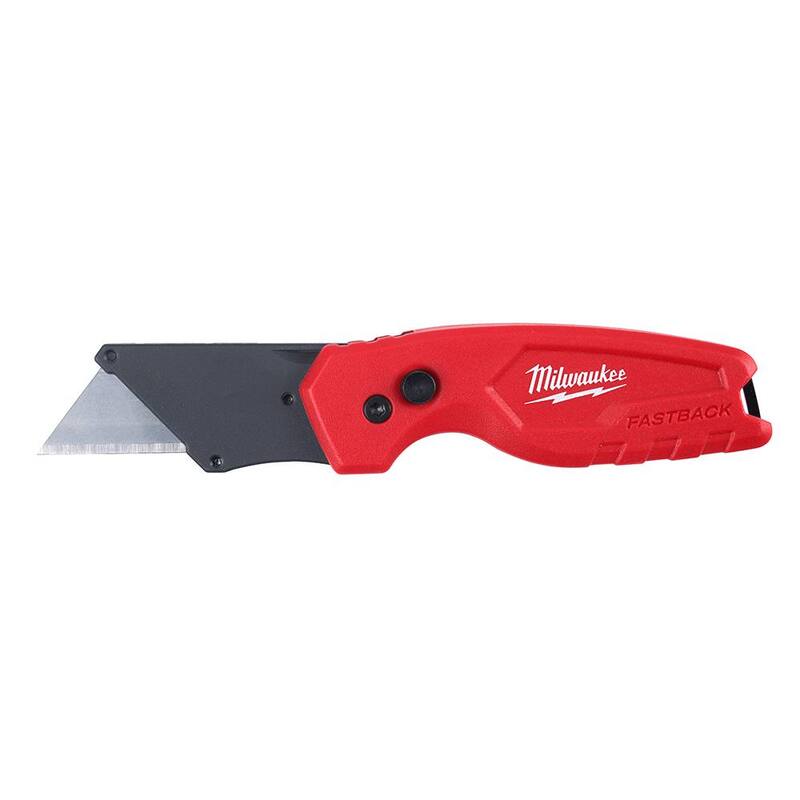 Cinta métrica automática Milwaukee de 25 pies con bloqueo automático compacto y cuchillo de utilidad plegable FASTBACK compacto - 48-22-6825-48-22-1500