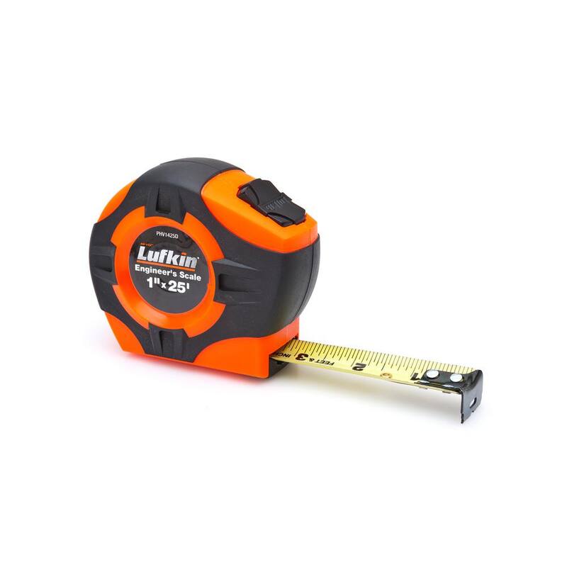 Cinta métrica de ingeniero con regreso automático de 25 pies x 1 pulgada Crescent Lufkin - PHV1425DN