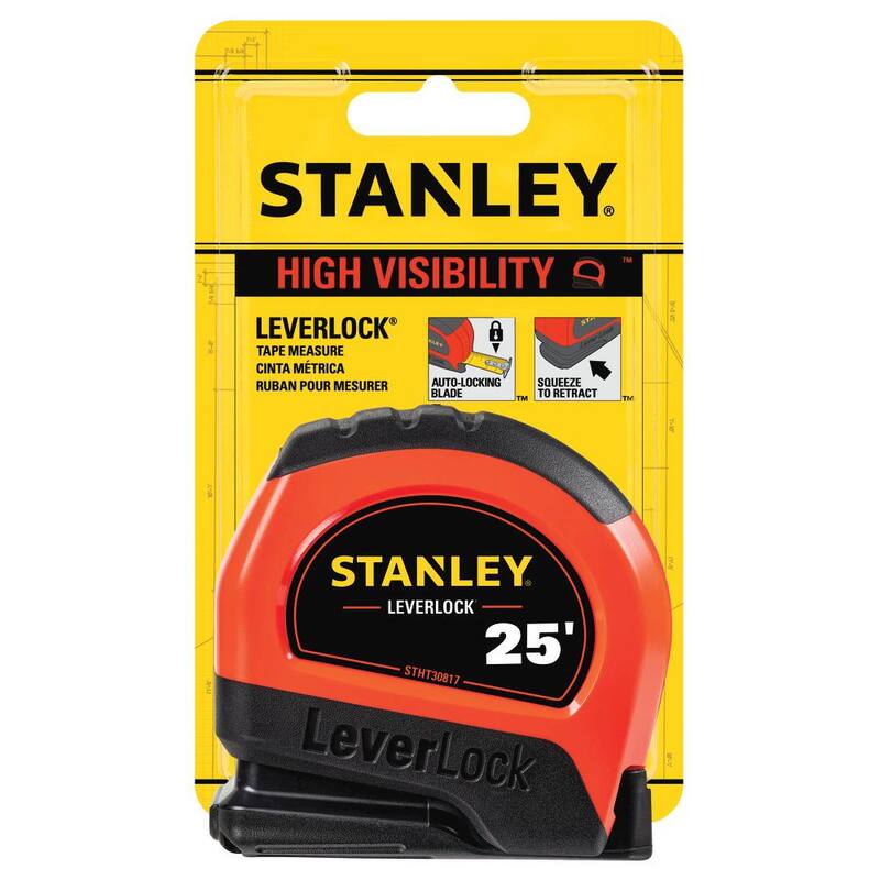 Stanley 25 pies. Cinta métrica de bloqueo de palanca de alta visibilidad - STHT30817S