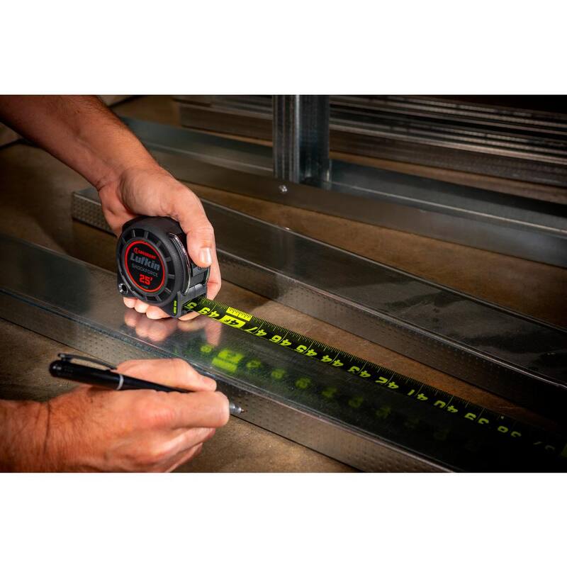 Cinta métrica de doble cara Crescent Lufkin 1-3/16 in. x 25 ft. Shockforce Nite Eye G1 - L1125B-02
