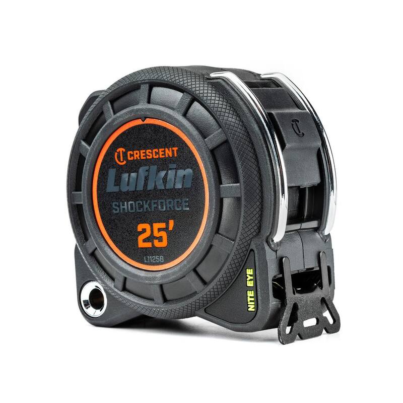 Cinta métrica de doble cara Crescent Lufkin 1-3/16 in. x 25 ft. Shockforce Nite Eye G1 - L1125B-02