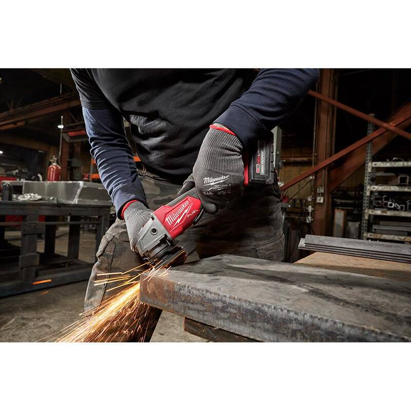 Martillo rotativo inalámbrico sin escobillas Milwaukee M18 FUEL 18V de 1-9/16 pulgadas SDS-Max con amoladora de 4-1/2 pulgadas/5 pulgadas - 2717-20-2880-20