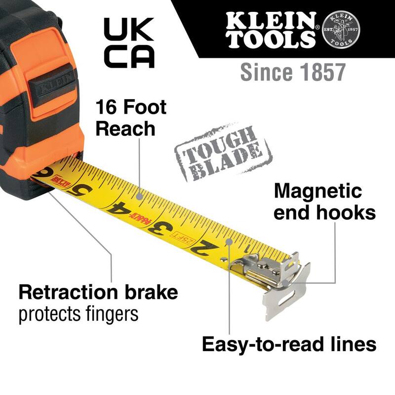 Cinta métrica magnética con doble gancho de 30 pies - 9230 de Klein Tools
