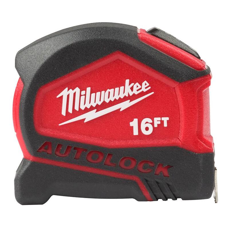 Milwaukee 25 ft. Cinta Métrica Automática Compacta con Bloqueo Automático de 16 ft. - 48-22-6825-48-22-6816