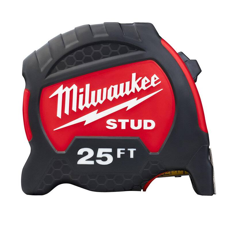 Milwaukee 25 pies x 1-5/16 pulgadas Gen II STUD Cinta métrica con alcance de 17 pies - 48-22-9725.